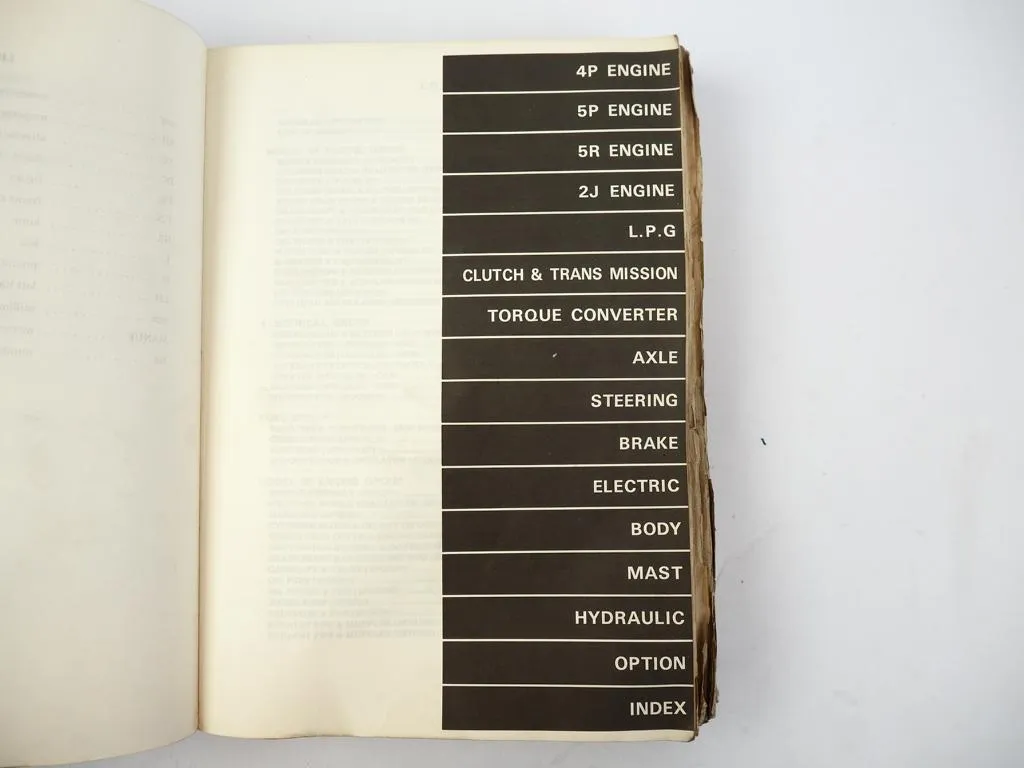 Toyota FDC 15 20 25 30 FGC30 2FGC30 3FGC 20 25 Forklift Parts Catalog 1977