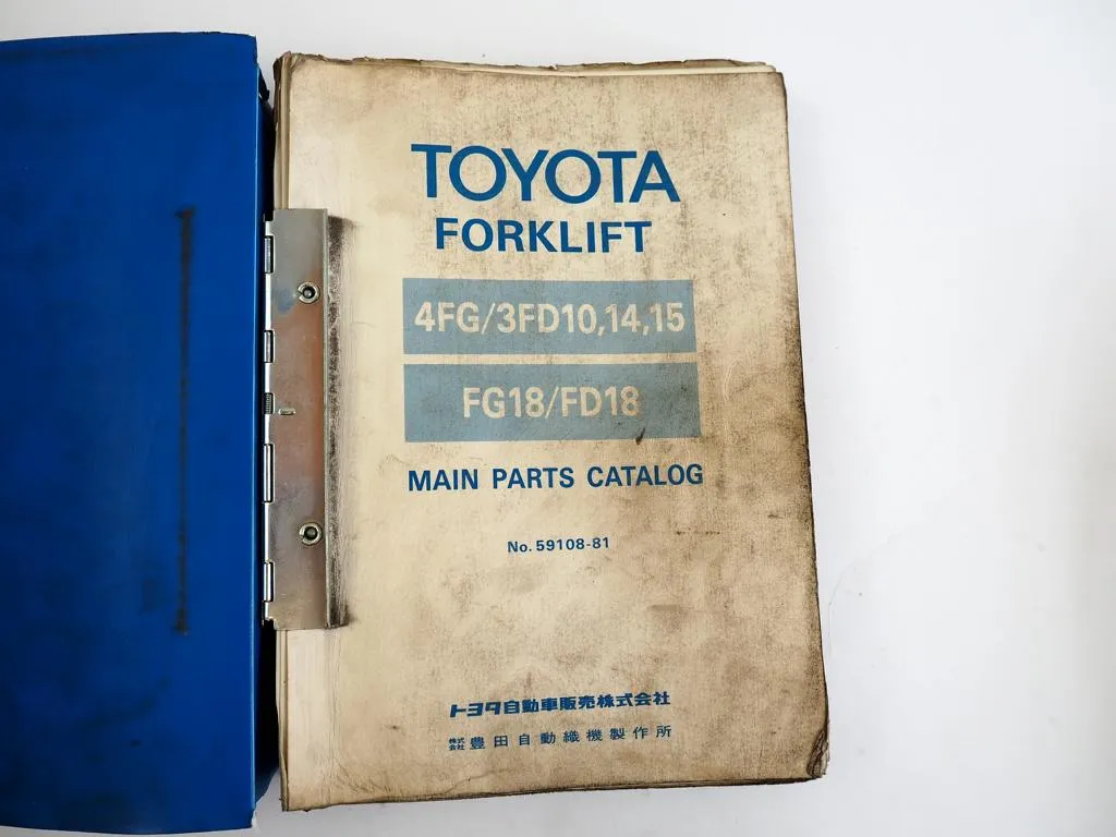 Toyota FG FD 18 4FG 3FD 10 14 15 Forklift Ersatzteilliste Main Parts Catalog1981