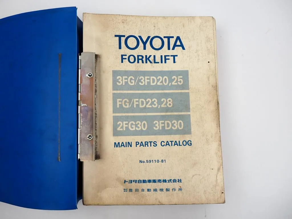 Toyota FG/FD 23 28 2FG30 3FG/3FD 20 25 3FD30 Forklift Engine Parts Catalog 1981