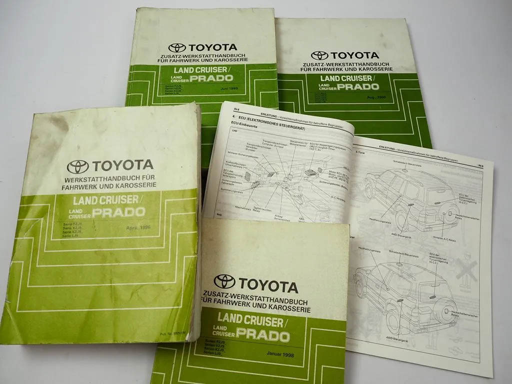Toyota Land Cruiser + Prado J9 Werkstatthandbuch 1996 - 2000 Reparaturanleitung