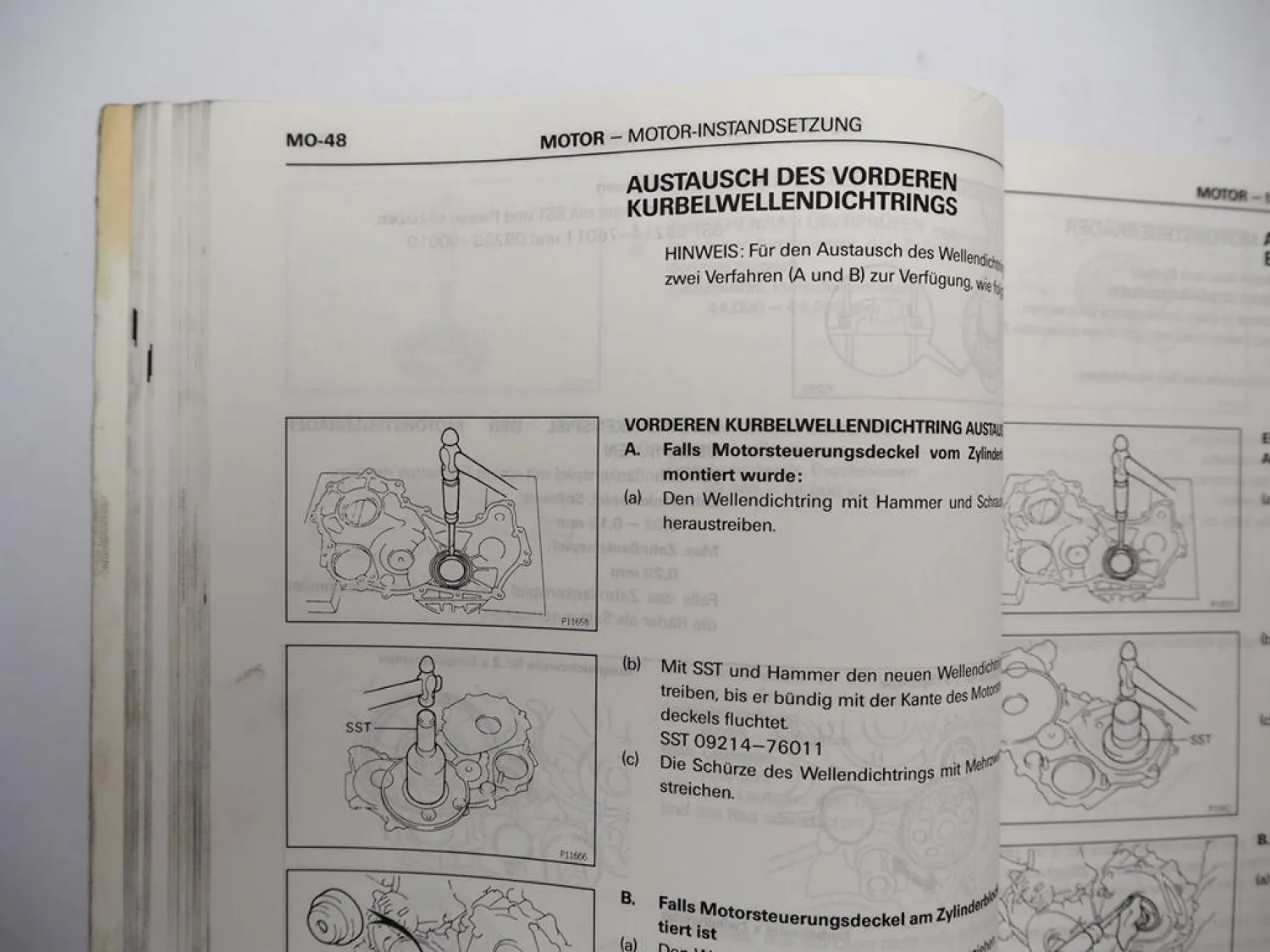 Toyota Landcruiser KZJ70 KZJ73 KZJ77 3.0 l TD Motor 1KZ-T Werkstatthandbuch 1993