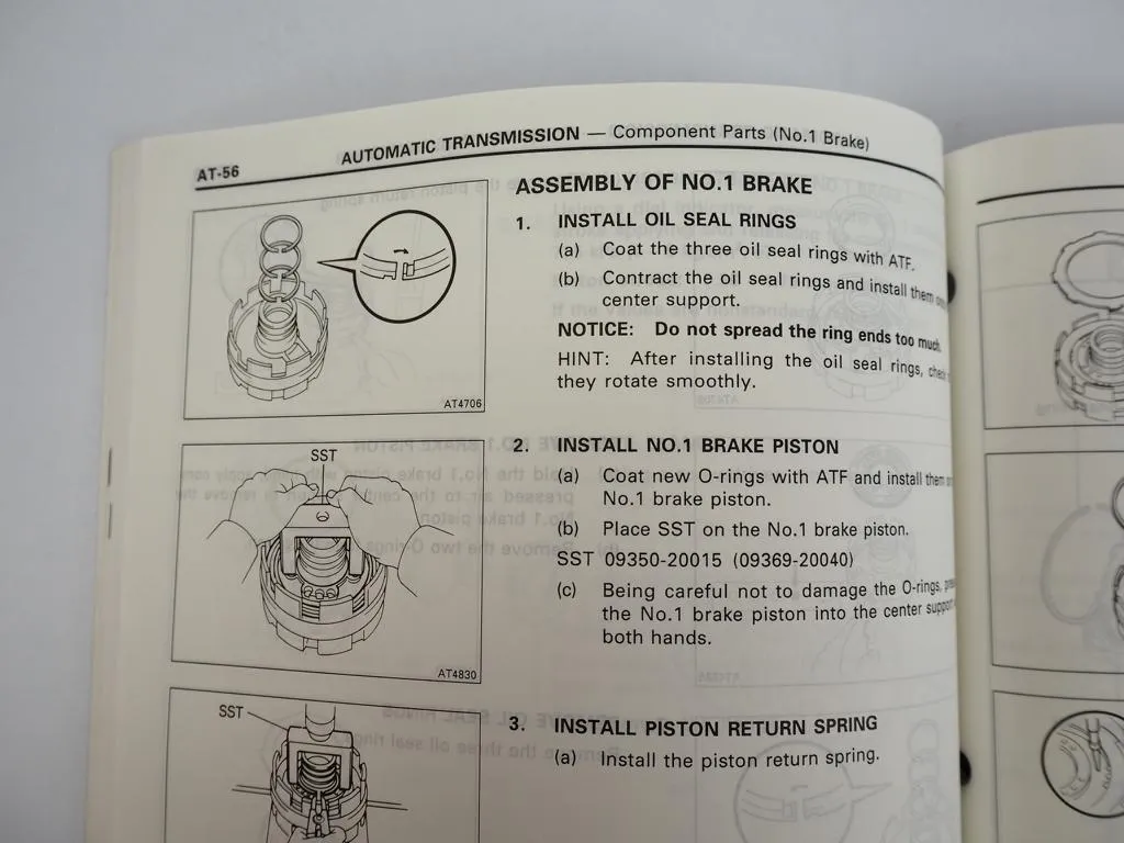 Toyota Previa 1992 Repair Manual Automatic Transmission A46DE A46DF