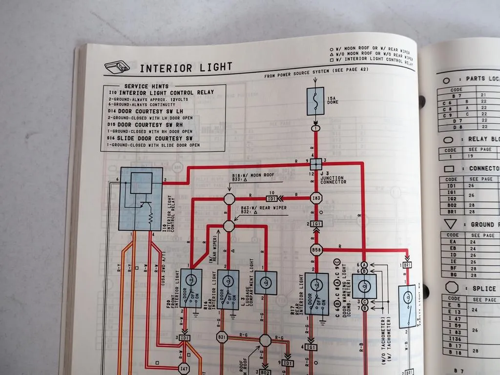 Toyota Previa 1992 Repair Manual Electrical Wiring Diagram for USA Canada