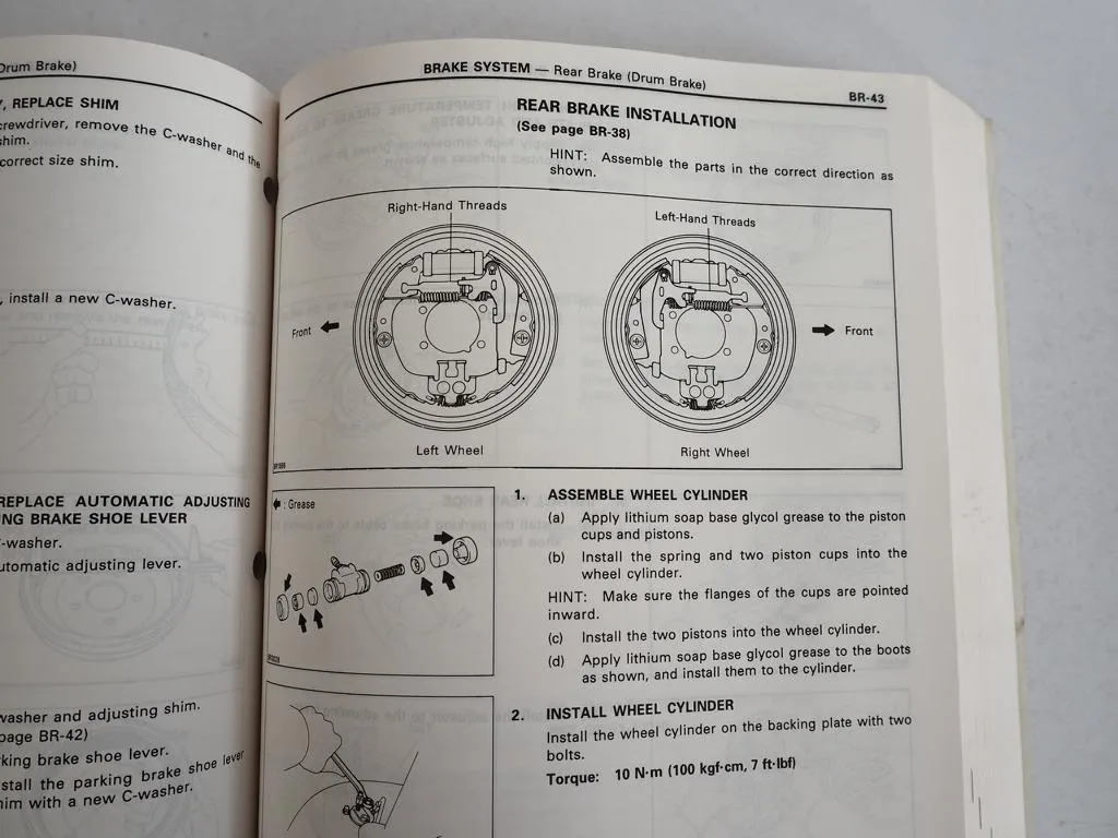 Toyota Previa 1993 TCR10 TCR20 Repair Manual for USA Canada