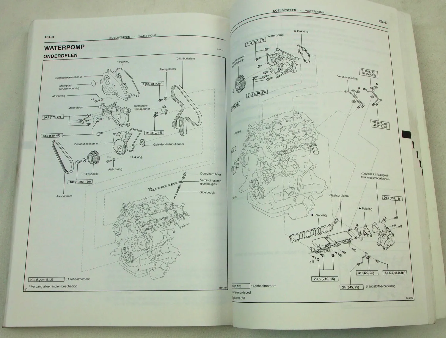 Toyota Previa Tarago CLR30 Reparatiehandboek Motor 1CD-FTV Supplement 2001