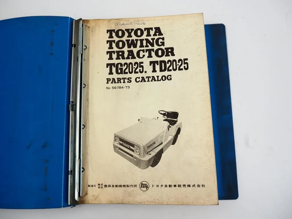 Toyota TG TD 20 25 Towing Tractor Parts Catalog Ersatzteilliste1973