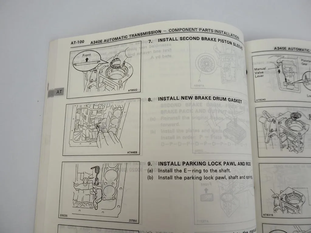 Toyota Truck 4runner 1993 Repair Manual Automatic Transmission A340E A340F A340H