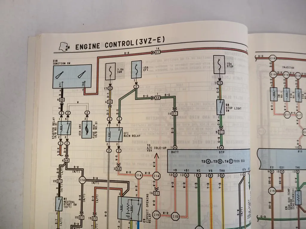 Toyota Truck Pickup 1992 Repair Manual Electrical Wiring Diagram for USA Canada