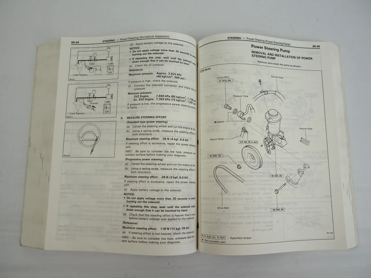 Toyota Truck Pickup 1992 RN VZN Repair Manual for USA Canada