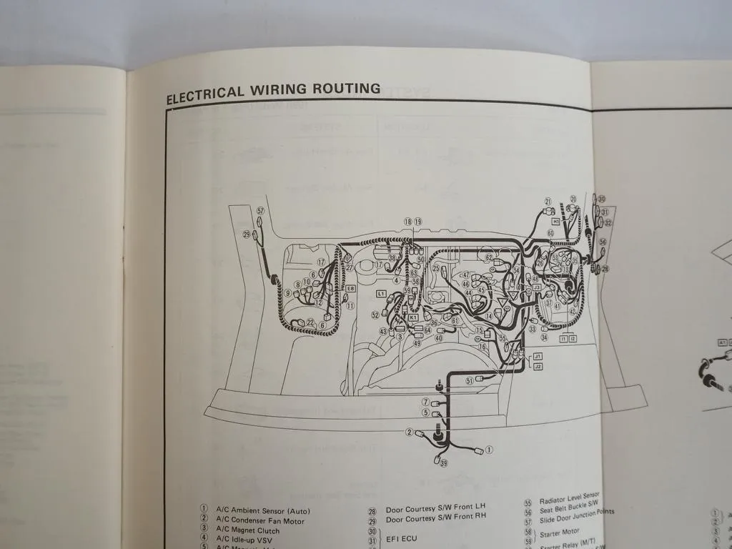Toyota Van 1986 Repair Shop Service Manual Electrical Wiring Diagram