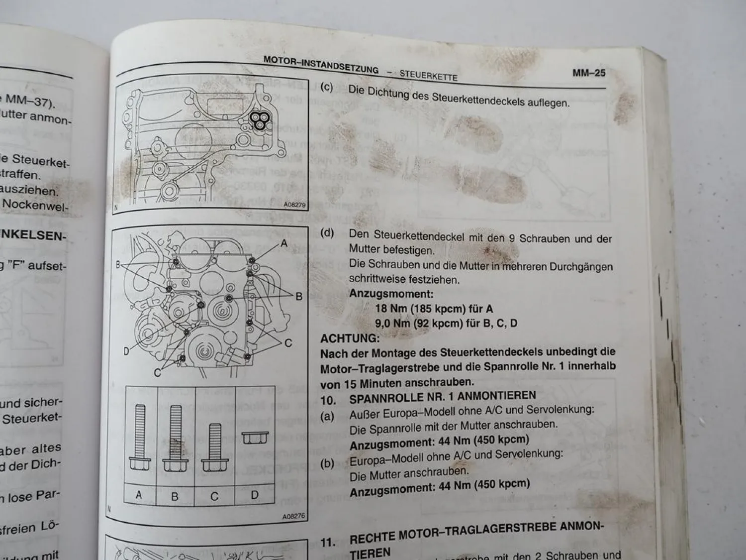 Toyota Yaris Echo 1.0 L 68 PS Motor 1SZ-FE Reparatur 1999 Werkstatthandbuch