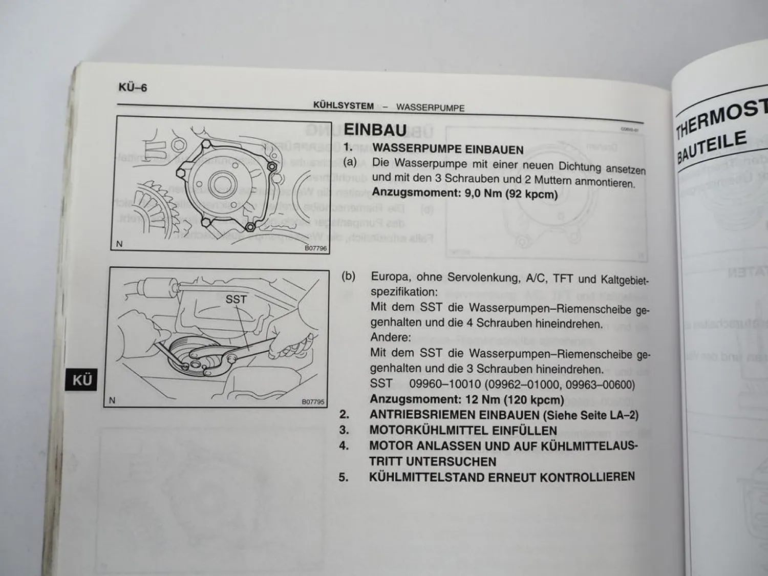 Toyota Yaris Echo 1.0 L 68 PS Motor 1SZ-FE Reparatur 1999 Werkstatthandbuch