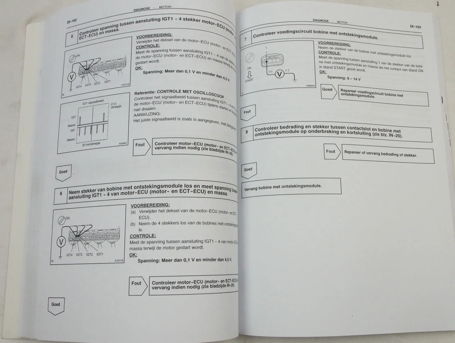 Toyota Yaris Echo SCP12 Reparatiehandboek Motor 2SZ-FE Supplement 2002