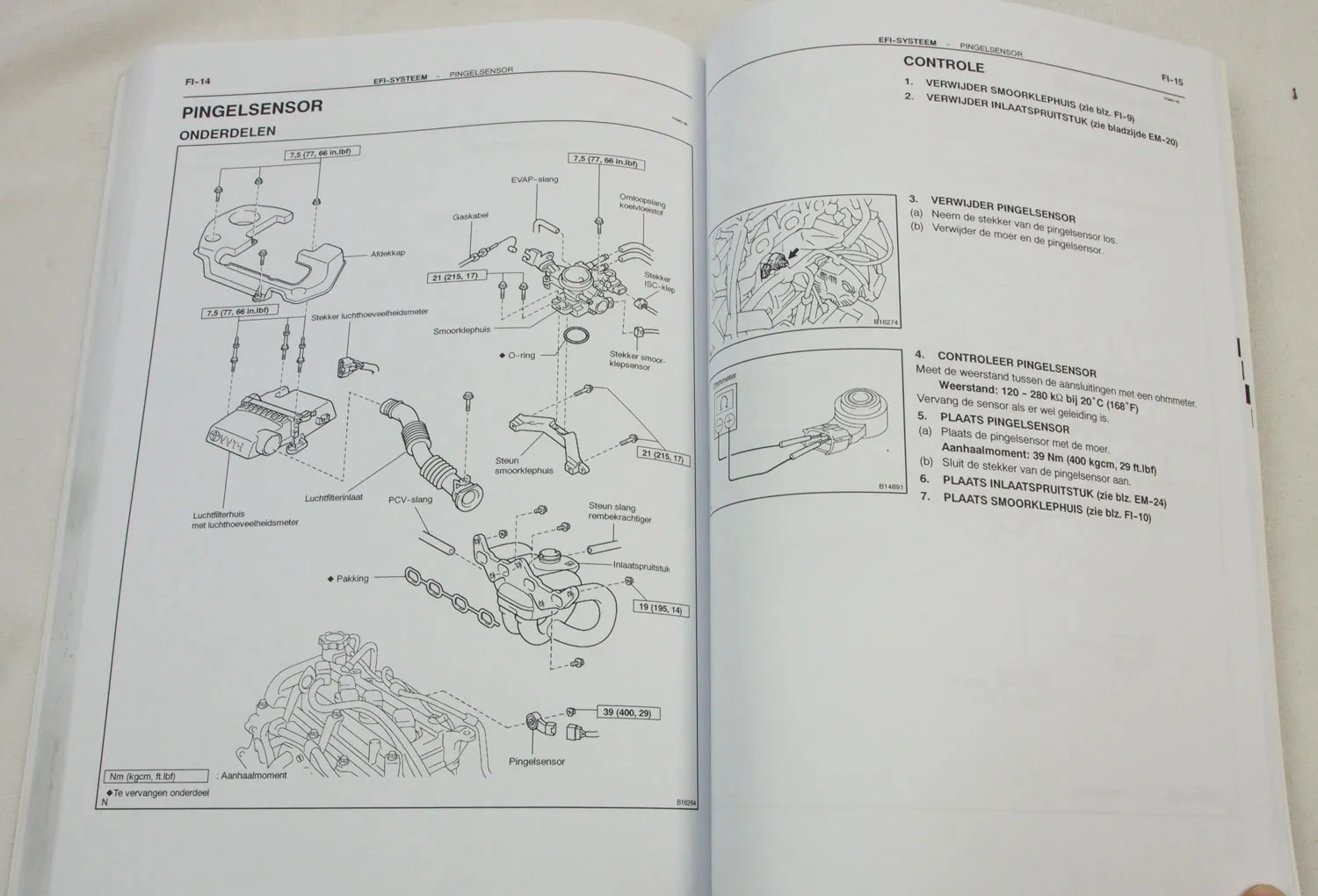 Toyota Yaris Echo SCP12 Reparatiehandboek Motor 2SZ-FE Supplement 2002
