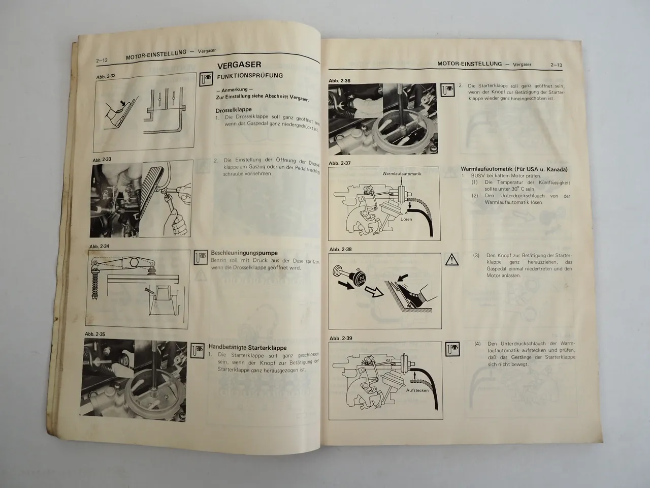Toyota1000 Starlet Corolla Liteace BUV Motor 2K 3K 4K Werkstatthandbuch ab 2/81