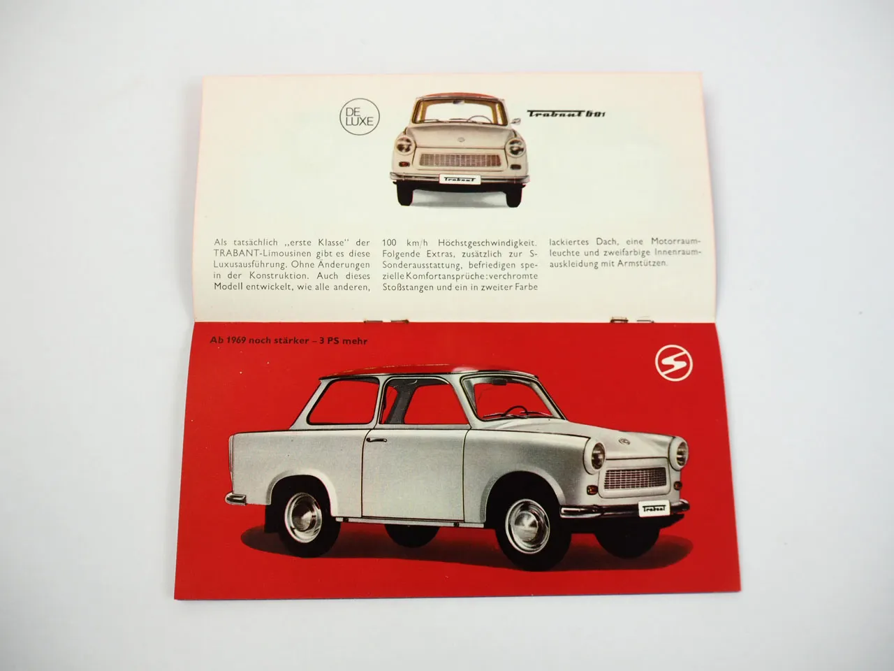 Trabant 601 Standard Universal S de luxe Prospekt IFA Zwickau DDR 1969
