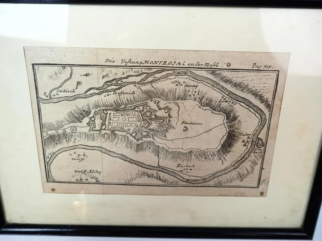 Traben Trarbach Kupferstich Mosel Schloss Graefenburg Vestung Mont Royal 1720/80