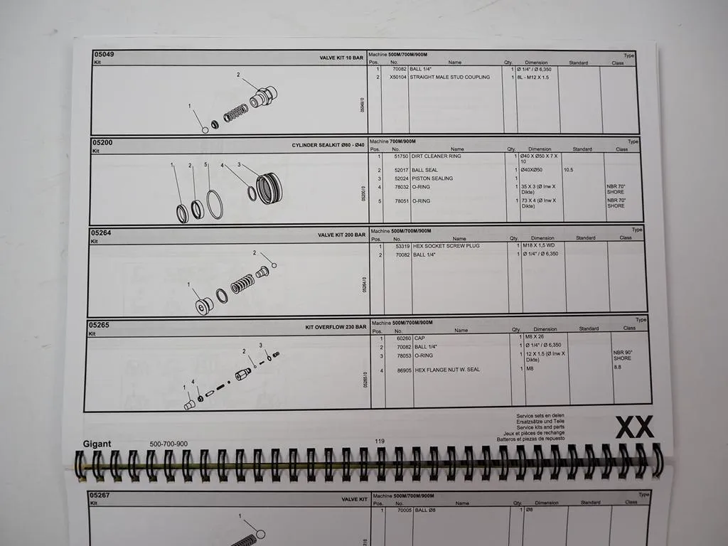 Trioliet Mullos Gigant 500 700 900 Mischwagen Werkstatthandbuch Ersatzteilliste