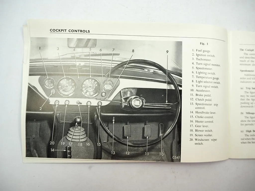 Triumph Spitfire 4 Owners Handbook Betriebsanleitung Bedienung 1963 Englisch