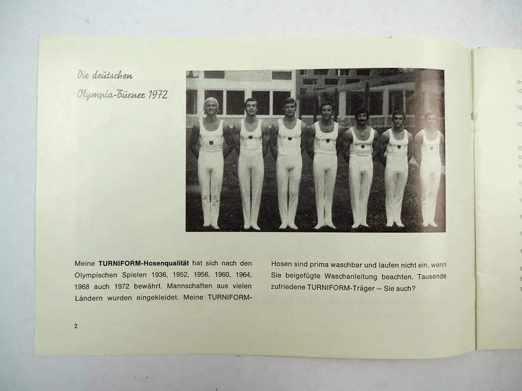 Turniform Schaefer Wiesbaden Katalog Sport Turnen 1970er Jahre