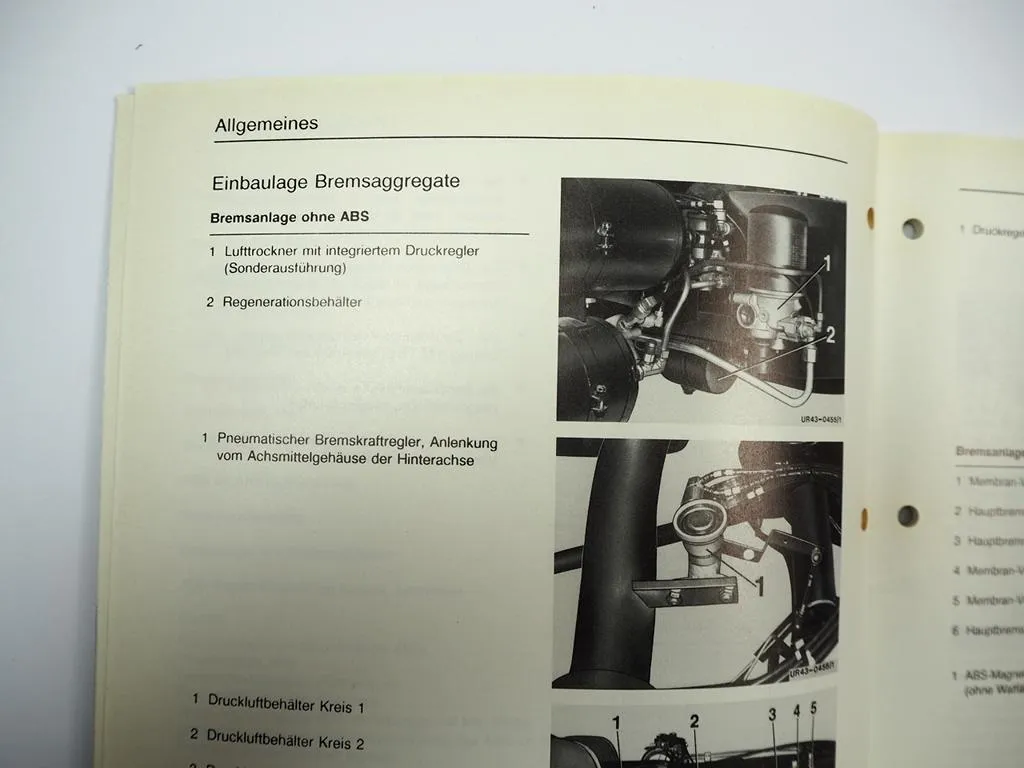 Unimog 437 U 1700 1750 1350L 2100 2150 Bremsanlage ABS Werkstatthandbuch 1991