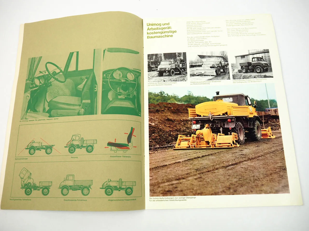 Unimog in der Bauwirtschaft Prospekt 1967