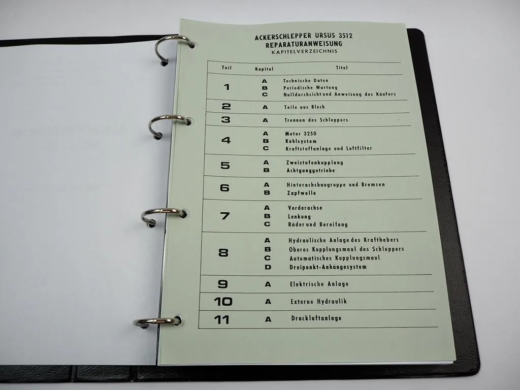 Ursus 3512 Traktor Reparaturhandbuch Werkstatthandbuch Reparaturanleitung