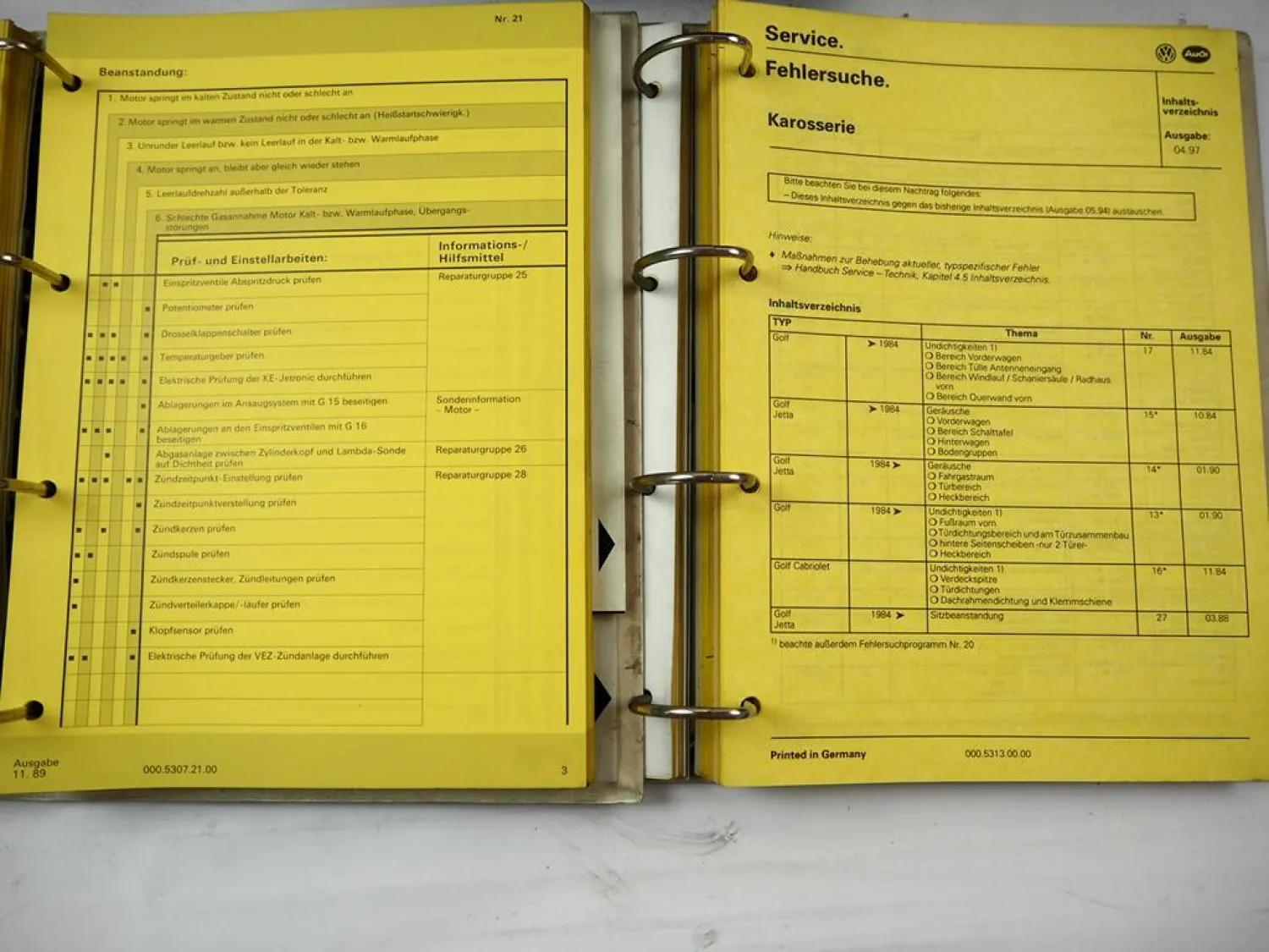 VAG Fehlersuche Audi & VW Motor Klimaanlage Karosserie Räder Kraftübertragung