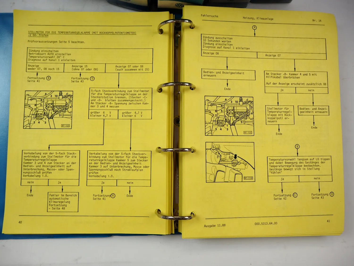 VAG Fehlersuche Motor Klimaanlage Karosserie Reifen Audi 80 100 200 Quattro VW