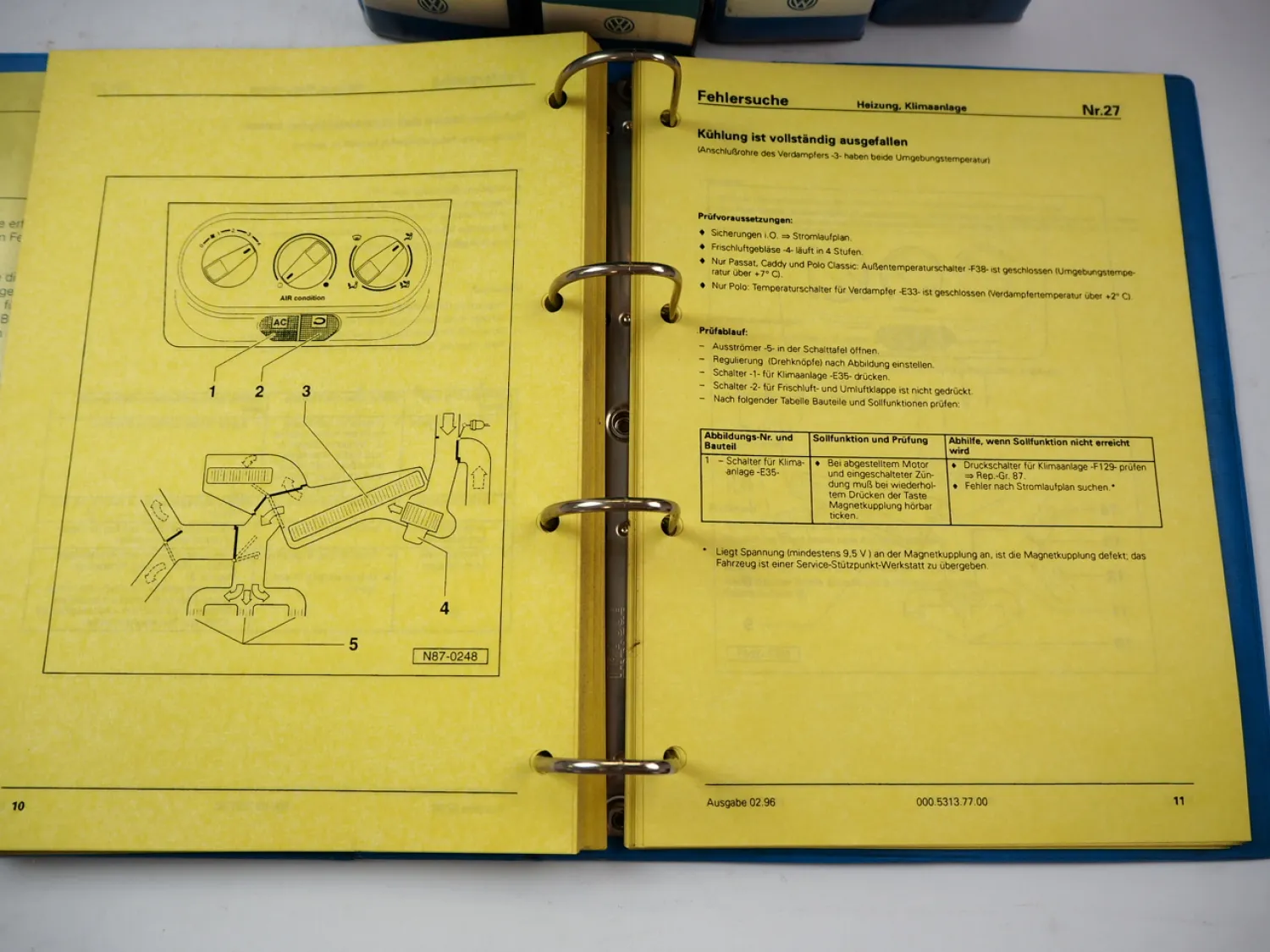 VAG Fehlersuche Motor Klimaanlage Karosserie Reifen Audi 80 100 200 Quattro VW