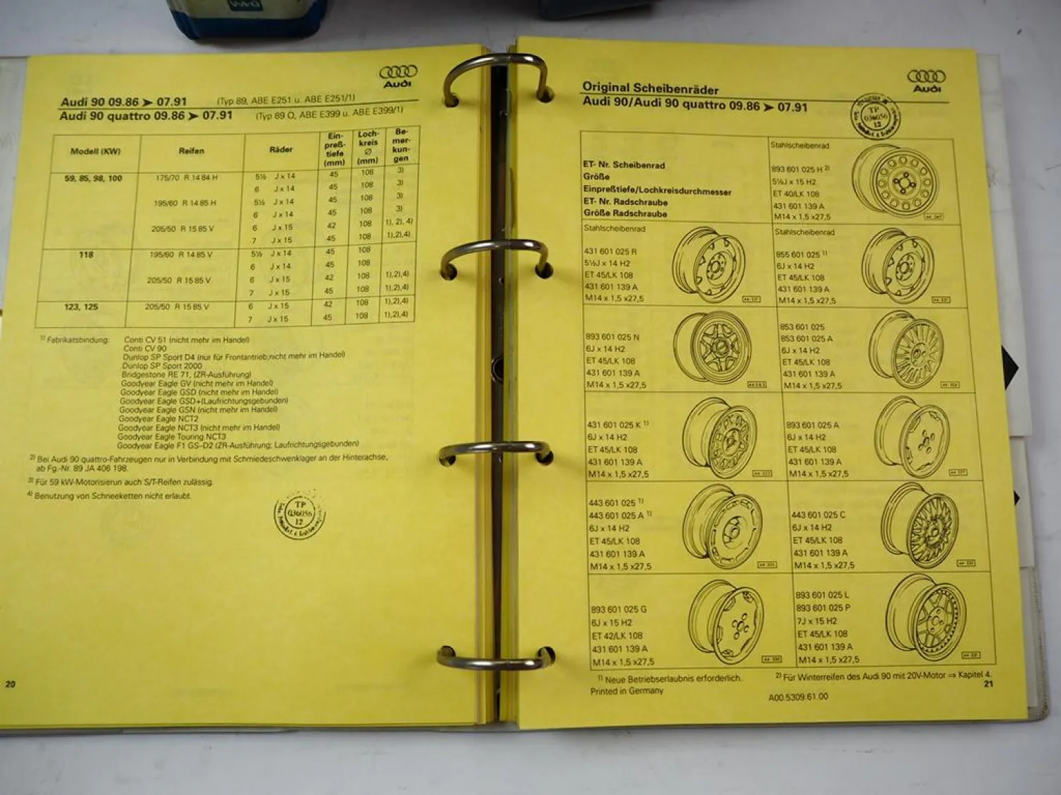 VAG Fehlersuche Motor Klimaanlage Karosserie Reifen Audi 80 100 200 VW Bus Golf