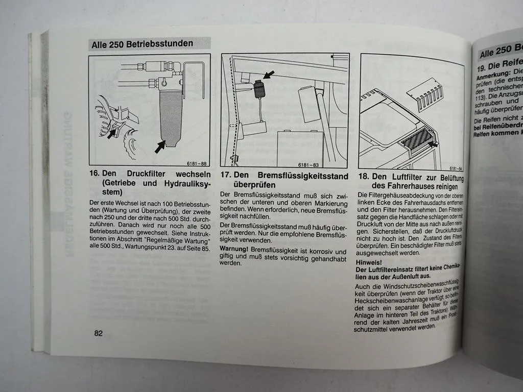 Valmet 6000 6100 6300 6400 6600 8000 8100 8200 8400 Traktor Betriebsanleitung