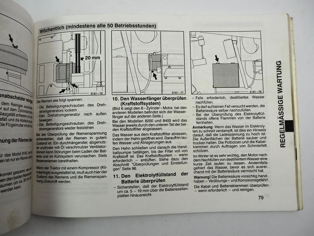 Valmet 6000 6100 6300 6400 6600 8000 8100 8200 8400 Traktor Betriebsanleitung
