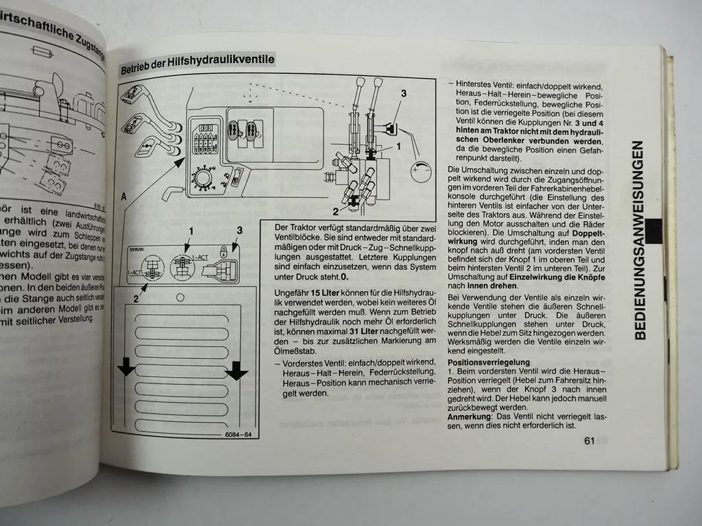 Valmet 6000 6100 6300 6400 6600 8000 8100 8200 8400 Traktor Betriebsanleitung