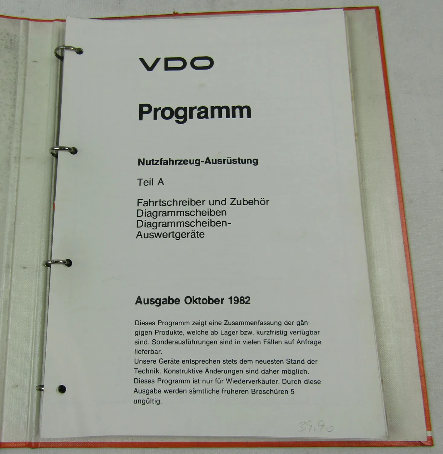 VDO Programm Nutzfahrzeug Ausrüstung Fahrtschreiber Diagrammschreiber Auswertger