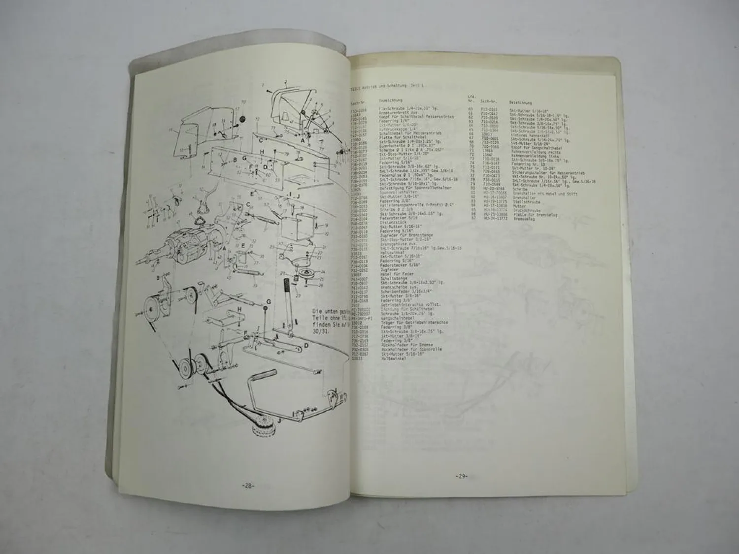 Ventzki MTD Rasentrac Super 16 Modell 149-8200 Betriebsanleitung Ersatzteilliste