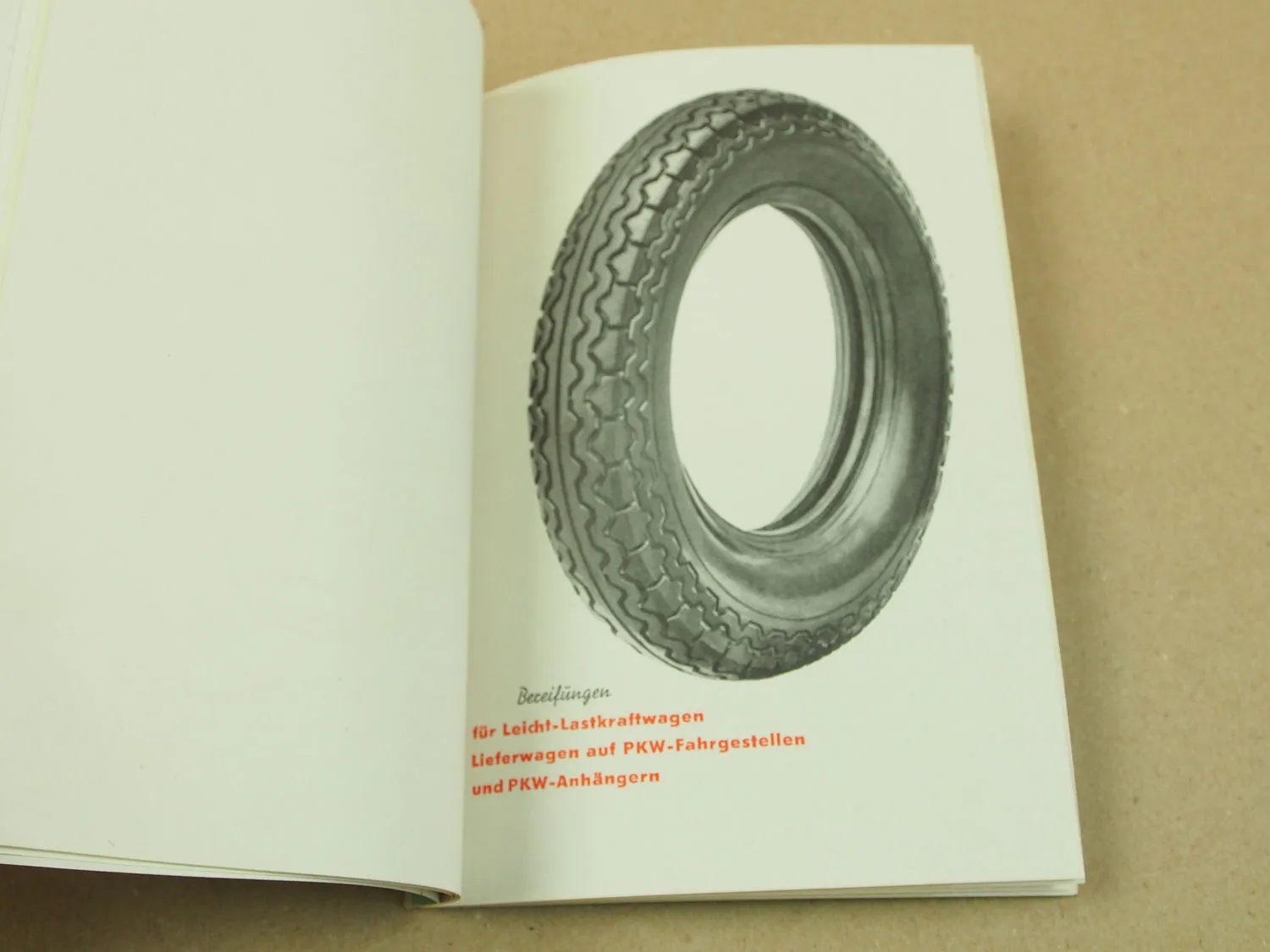 VH Deutsche Handelszentrale Bereifungen Fahrrad KFZ Katalog Handbuch 1953