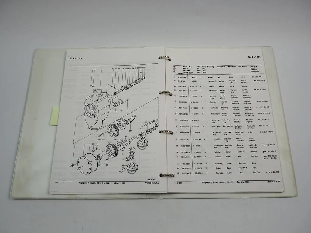 Vibromax Schnellschlag Stampfer SL 1 SL 2 Betriebsanleitung Ersatzteilliste 1993