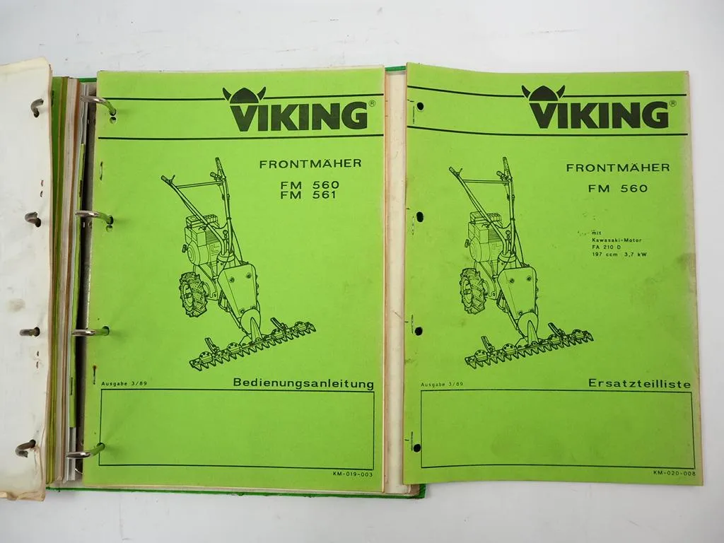 Viking RL FM VE AE AD Mäher Einachser Häcksler Betriebsanleitung Ersatzteilliste