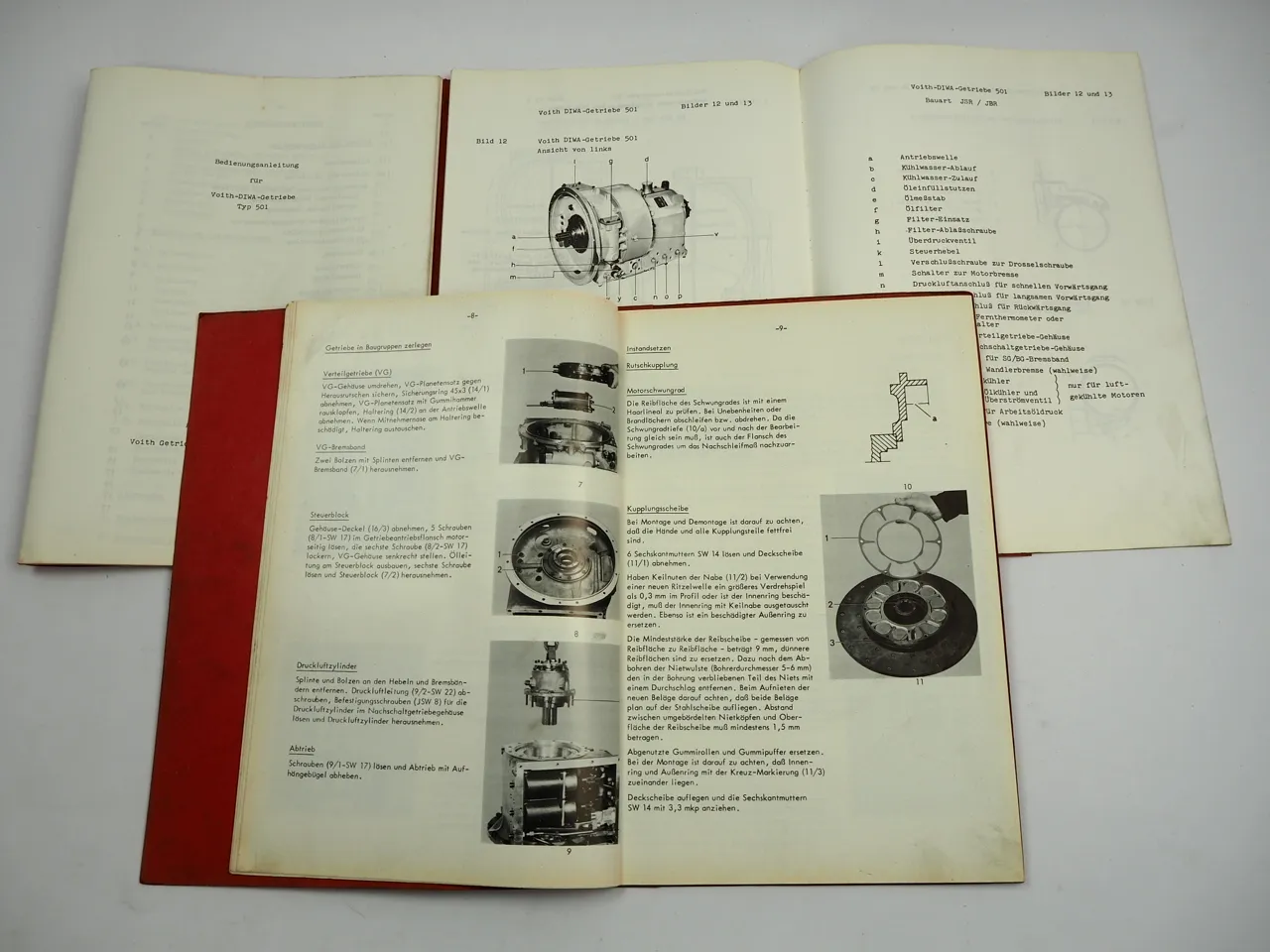 Voith 501 DIWA Getriebe Betriebsanleitung Reparaturanleitung Werkstatthandbuch