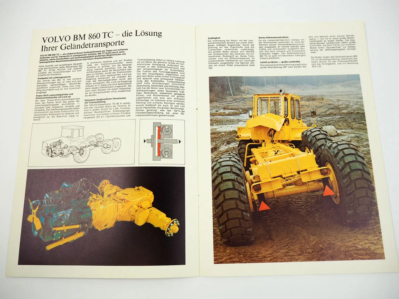 Volvo BM 860TC Geländefahrzeug Prospekt 1976