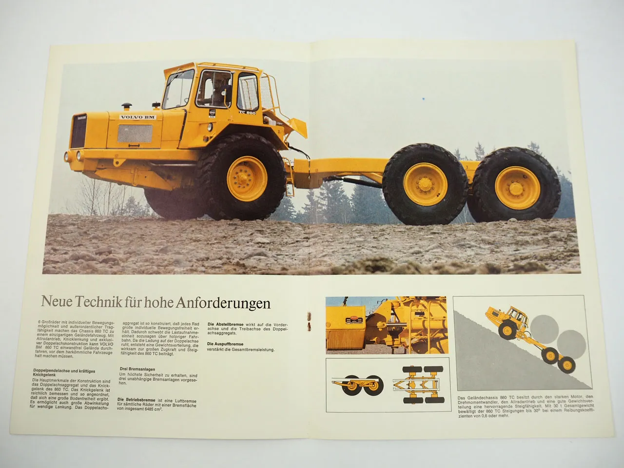 Volvo BM 860TC Geländefahrzeug Prospekt 1976