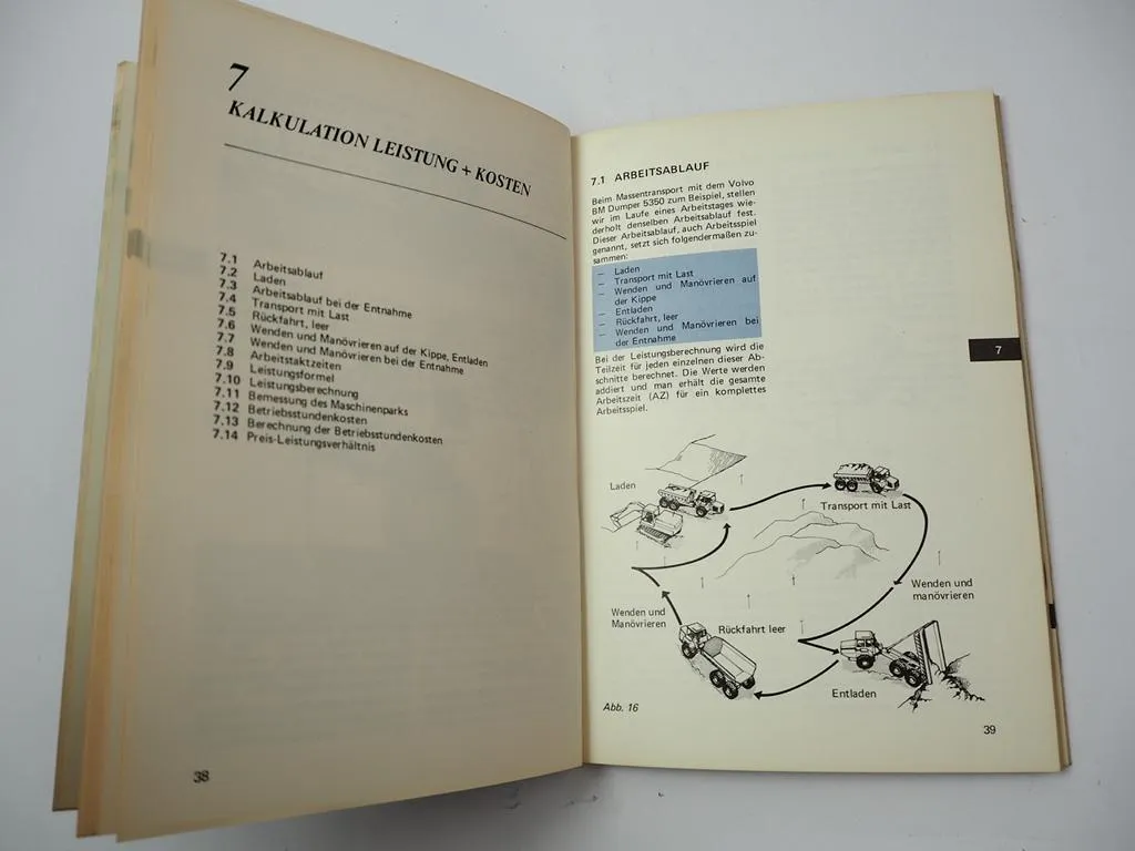 Volvo BM 861 5350 Dumper Muldenkipper Handbuch Grundlagen der Erdbewegung