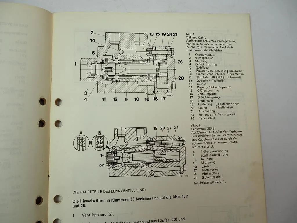 Volvo BM Hydrostatische Lenkung Orbitrol Werkstatthandbuch Reparatur 1983
