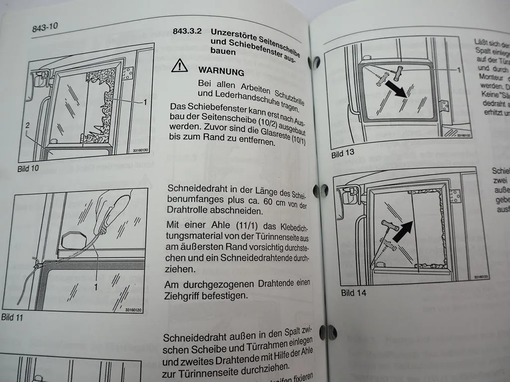 Volvo L30 L32 l35 L40 L45 Radlader Werkstatthandbuch Glasscheiben Fahrerhaus