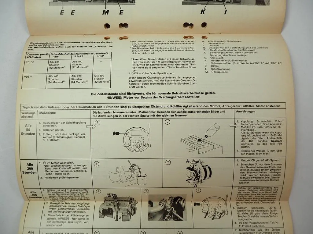 Volvo Penta TD61A TD71A TID61 TID71 Dieselmotor Betriebsanleitung Wartung 1987