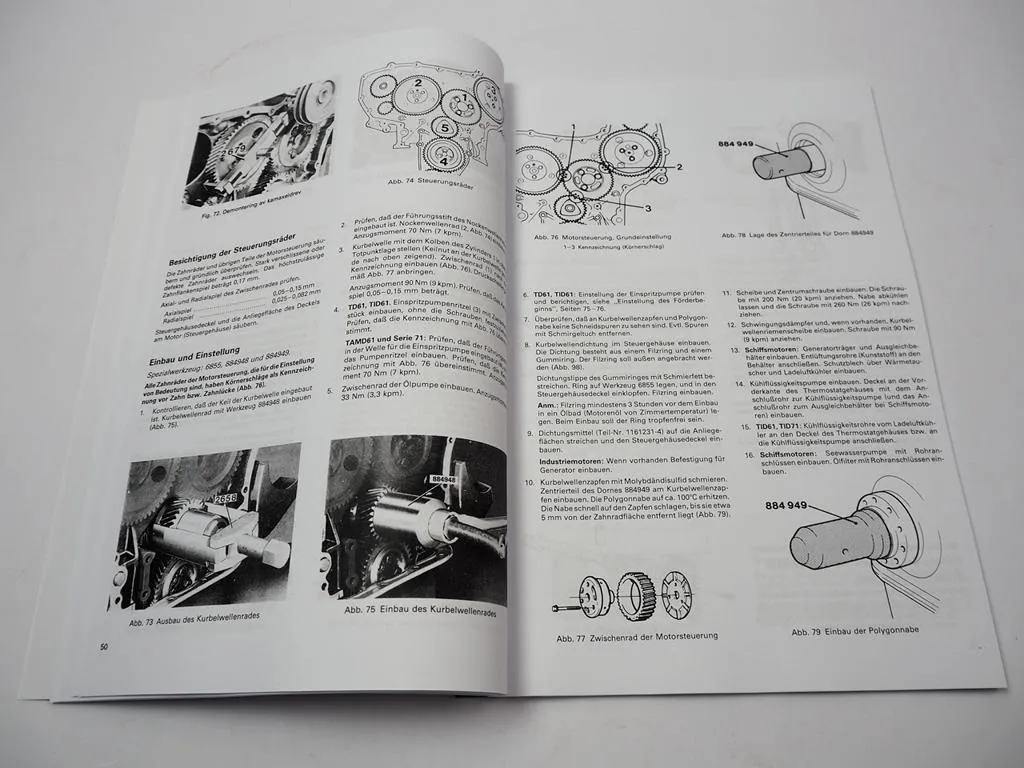 Volvo Penta TD61A TD71A TID61AG 17AG ACE AP AW Werkstatthandbuch Reparaturanleitung