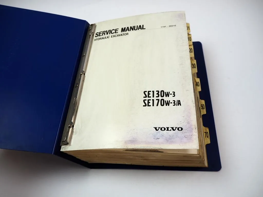 Volvo Samsung SE130 SE170 W-3/A Hydraulic Excavator Shop Service Repair Manual 1998