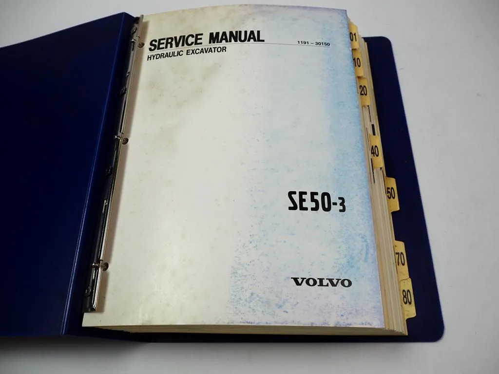 Volvo Samsung SE50-3 Hydraulic Excavator Shop Service Repair Manual 1998