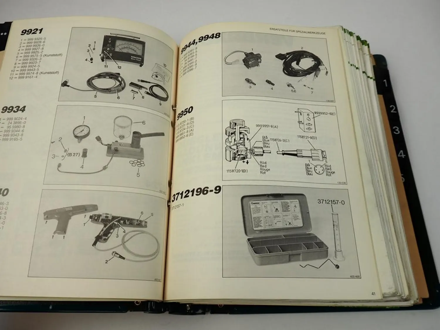 Volvo Service Werkstatt Katalog Werkzeuge Mitteilung Spezialwerkzeug 1985 - 1997